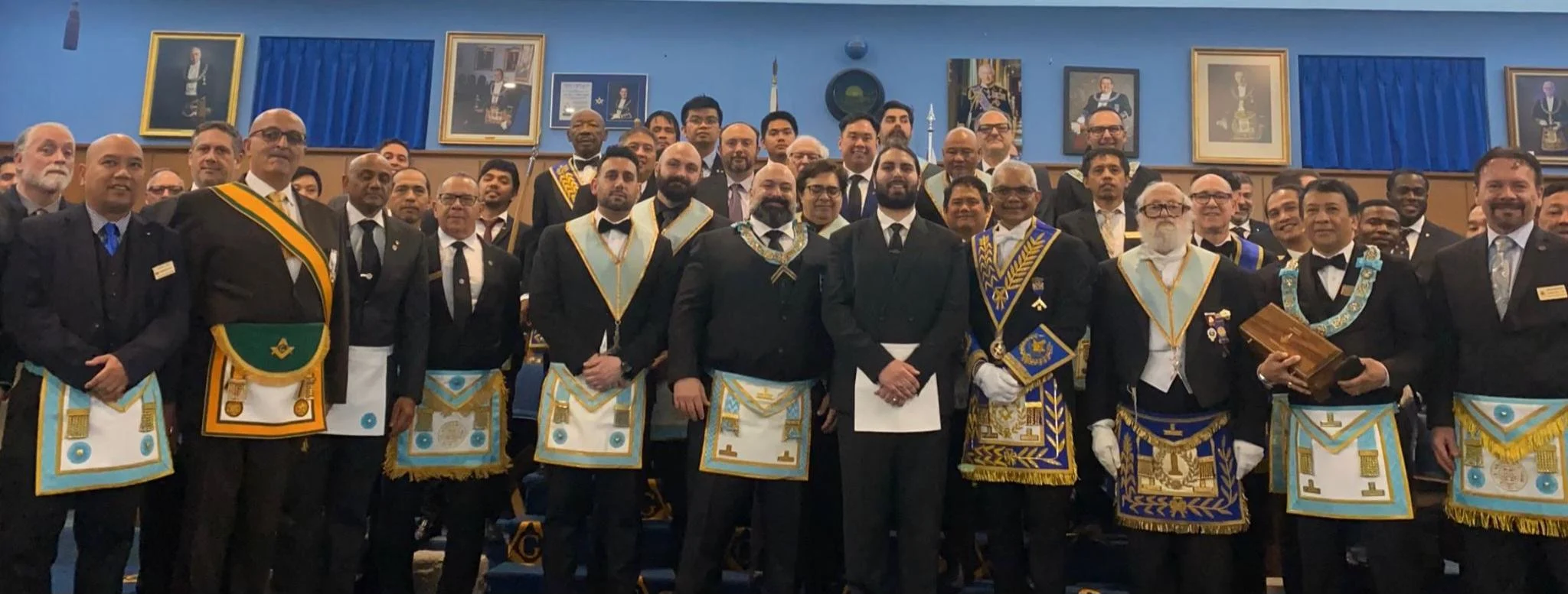 Members and visitors gathered inside Patterson Grey Lodge in Thornhill